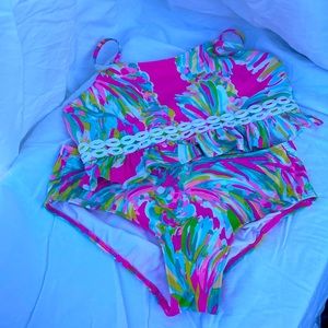Lilly Pulitzer Katrina Bikini in Multi Shady Lady UPF50